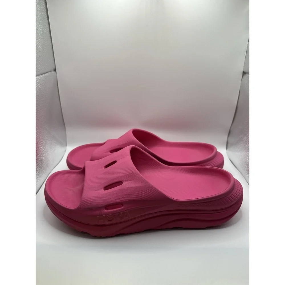 Hoka Ora Recovery Slide‎ 3 Neon Rose Pink . Unisex Men's Size 11. - Women's 13.